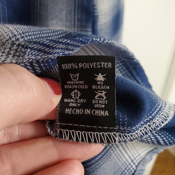 DIXXON The USS Midway Plaid Flannel Shirt Pearl Snaps Rugged Plaid Men's Small - Picture 12 of 15